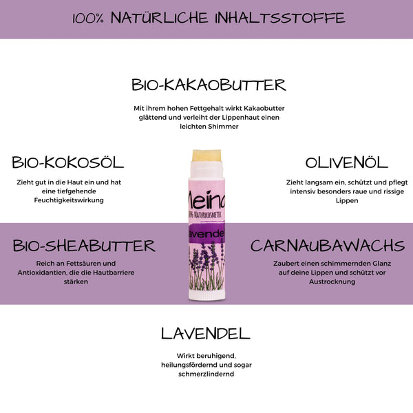 Lippenbalsam mit Lavendel - Meina Naturkosmetik